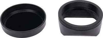 Produktbild von Gegenlichtblende und Kappen-Set, geeignet für Fujifilm X100VI X100V X100F X100T X100S X100 X70 Kamera, schwarzes quadratisches Metall