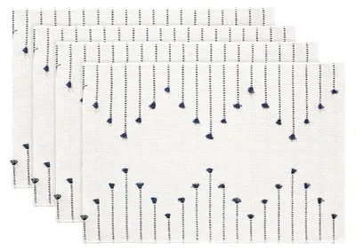 Platzdeckchen-Set, 4 Stück, 30x45 cm, Dunkelblau, Polyester