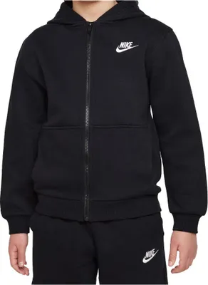 Produktbild von NIKE K NSW CLUB FLC HD FZ LS LBR Sweatshirtjacke Kinder schwarz M