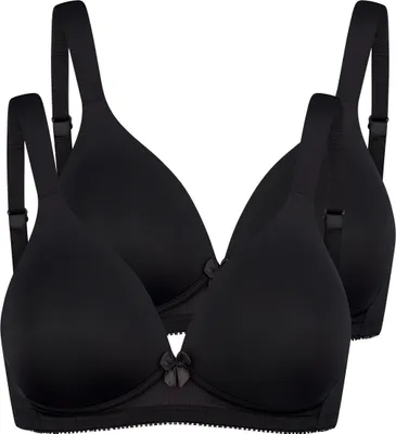 Produktbild von NATURANA 2er Pack Basic Schalen-BH ohne Bügel Nahtlose Cups, Gepolsterte Entlastungsträger, Bequemes Tragegefühl