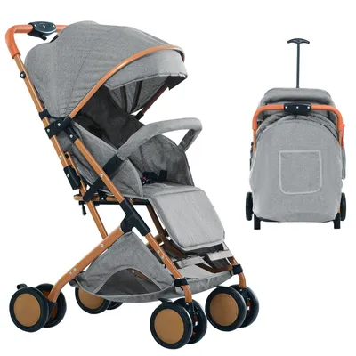 Produktbild von Kinderwagen Buggy 0-36 Monate Sportwagen mit Liegeposition Grau