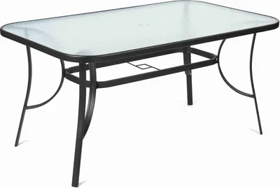 Obrázek produktu pro FIELDMANN FDZN 5020 Zahradní stůl se skleněnou deskou, rozměry 150 x 90 x 71 cm, deska stolu z průhledného tvrzeného skla, určeno pro venkovní i vnitřní použití