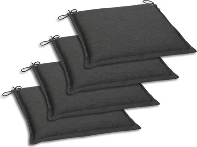 Produktbild von GO-DE Textil, Sitzkissen Sitzmöbel, 4er-Set, Farbe: grau, Maße ca.: 45 cm x 47 cm x 5 cm