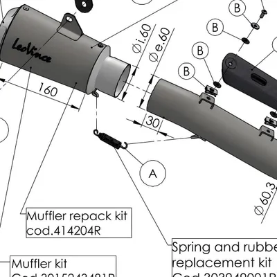 Produktbild von Auspuffrohr LeoVince Verbindungsrohr Ersatzteil S1390 für S15248B, S15248C