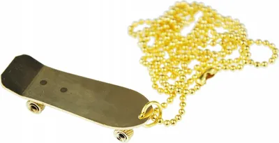 Produktbild von Skateboard Kette Halskette Miniblings 80cm Skater Skaterkette Skaten vergoldet