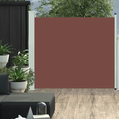 Imagen del producto de Maison Exclusive - Toldo lateral extensible de 100x314 cm, color marrón