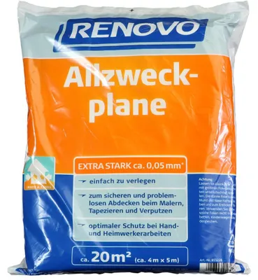 Produktbild von RENOVO Allzweckplane, effektiver Schutz, 5 x 4 m x ca. 50 my