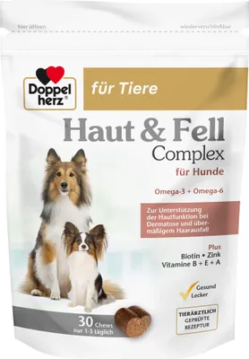 Produktbild von Doppelherz für Tiere Haut&Fell Complex für Hunde Chews, 30 St. Kaustreifen