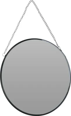 Obrázok produktu pre Malé zrkadlo okrúhle nástenné zrkadlo dekoratívne kovové sklo dekoratívne zrkadlo antracit Ø 20 cm