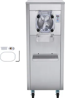 Produktbild von SucceBuy Kommerzielle Eismaschine von , 18 l/h, 1600 W, Einzelgeschmack, 6-l-Edelstahlzylinder, automatische Reinigung, LED-Panel, für Restaurants und Snackbars