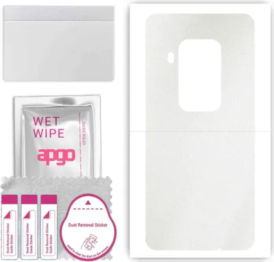 Produktbild von apgo Rückseite Schutzfolie, Skin, kompatibel mit Motorola One Zoom, Hinten Displayschutzfolie aus Vinylfolie, kratzfest, einfache Montage - Matt Transparent