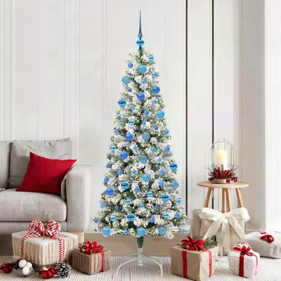 Productafbeelding van Maison Exclusive - Kunstkerstboom, inklapbaar, groen en wit, 180 cm