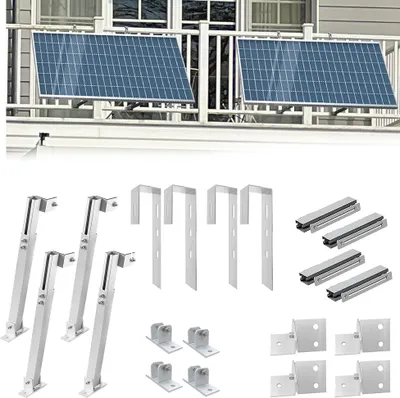 Produktbild von Pre 2 solárne moduly Prémiová montážna sada balkón terén balkón elektráreň konzola Výška balkónové zábradlie uhlové