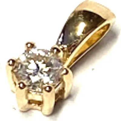Produktbild von Brillant Anhänger 0,10ct wsi 585/- Gelbgold Solitäranhänger