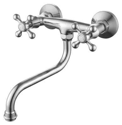 Immagine prodotto di Miscelatore da cucina a parete, finitura cromata, modello Heritage Ascot CR-4111-HA, marca Aquanello