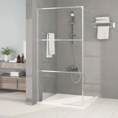Obrázek produktu pro Sprchová stěna – dveře do sprchy, sprchový panel – tvrzené bezpečnostní sklo, stříbrná barva, snadná montáž