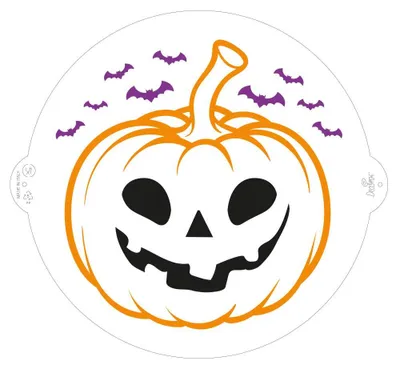 Schablone 25 cm Halloween-Motiv aus Kunststoff