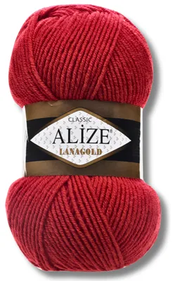 Image de Alize 1x 100g, fil Lanagold, couleur unie, idéal pour le crochet et le tricot (référence : 56)