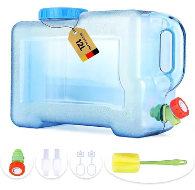 Produktbild von Wasserkanister mit Hahn 12 Liter BPA-frei für Camping und Outdoor