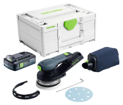 Immagine prodotto di Festool ETSC 2 125-Basic Levigatrice escentrica a batteria 18 V 125 mm Brushless + 1x batteria 4,0 Ah + Systainer - senza caricabatterie