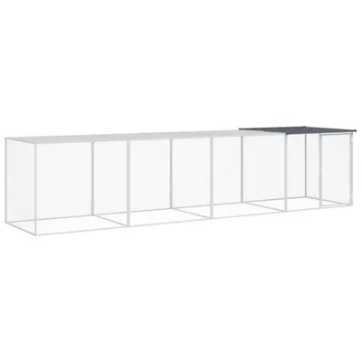Obrázok produktu pre vidaXL Klietka pre kurčatá so strechou antracitová 403x98x90 cm pozinkovaná oceľ
