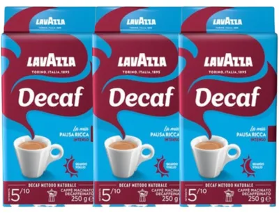 Produktbild von Gemahlener Kaffee DEK Intenso 250 g – Lavazza – 3er-Pack