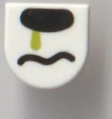 Produktbild von LEGO: 50 Fliesen, Größe 1x1 Noppen, abgerundet, Weiß, Muster 6