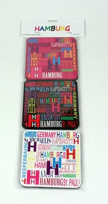 Produktbild von Hamburg Untersetzer Set bunt 6-teilig