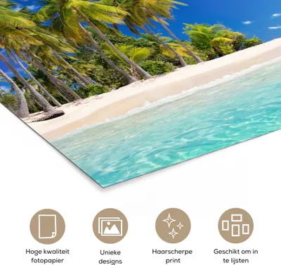 Produktbild von MuchoWow® Poster Strand - Meer - Palme 160x80 cm - Foto Poster