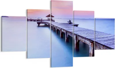 Produktbild von Bild auf Leinwand - Leinwandbild - Strand Wasser Meer Urlaub - 125x70cm - Wand Bild - Wanddeko - Leinwanddruck - Bilder - Kunstdruck - Wanddekoration - Leinwand bilder - Wandkunst - EA125x70-2450