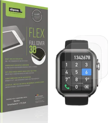 Immagine prodotto di 2x Pellicola protettiva opaca per Banlvs Smartwatch 1.73 Zoll Protezione Antiurto Anti-Shock