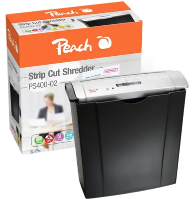 Produktbild von Peach PS400-02, Streifenzerkleinerung, 22 cm, 7 mm, 8 l, 50 Blätter, 72 dB