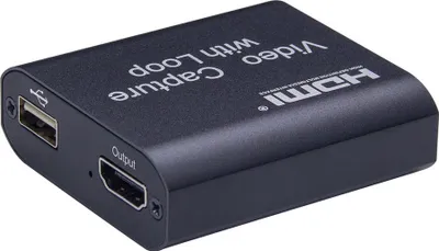 Immagine prodotto di scheda di acquisizione video 4K HD USB Loop 2.0 Schede registrazione live streaming nero