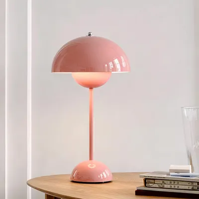 Produktbild von Kabellos Nachttischlampen,LED Tischlampe,Touch Dimmbare kuppelförmige Tischleuchte,3 Lichtfarben Pilzlampe,Schreibtischlampe,Dekotischlampe,Rosa