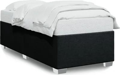 Image de vidaXL Cadre de lit sans matelas noir 100x200 cm Tissu