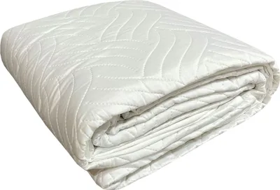 Produktbild von Tagesdecke Bettüberwurf Uni Einfarbig gesteppt Wohndecke Steppdecke Sofaüberwurf, Größe:140x210 cm, Farbe:weiß