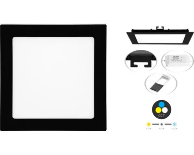 Obrázok produktu pre Zapustené LED svietidlo LED-WSQ-CCT/18W/CR SMD panel 22,5x22x5cm, 18W RA