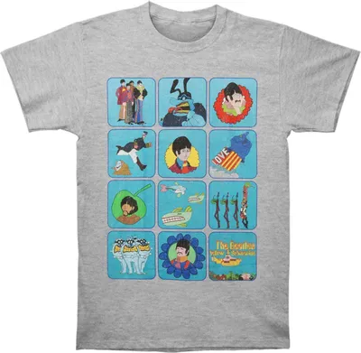 Produktbild von The Beatles - "Yellow Submarine" T-Shirt für Herren/Damen Uni RO4197 (XL) (Grau meliert)