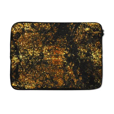 Produktbild von MuchoWow® Laptop Hülle 13 Zoll Marmor - Glitzer - Gold Laptoptasche - Laptophülle - Sleeve - Rundumschutz