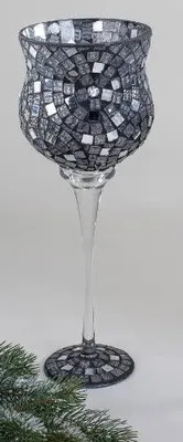Produktbild von Formano Windlicht 35cm Mosaik-silber