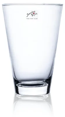 Glasvase transparent 13x13x19 cm Trompetenform