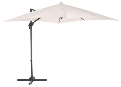 Obrázek produktu pro BELIANI Slunečník béžový polyester čtvercového tvaru 250 x 250 x 235 cm terasa balkonová zahrada