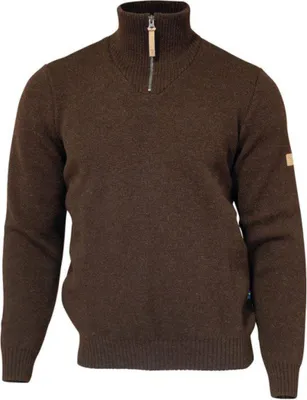 Produktbild von Ivanhoe Pullover NLS Elm Coffee Bean halber Reißverschluss-100% reine ungefärbte Wolle
