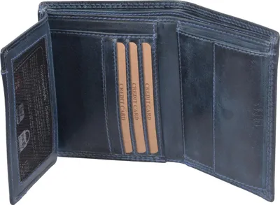 Produktbild von Echtleder Kombibörse, blau