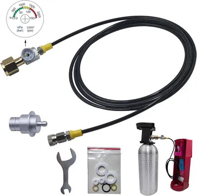 Productafbeelding van Terra Duo Art Sodawater-machine - CO2 - Vulling - 2,5 m slang - Vulstation met Quick Connect-adapter en manometer