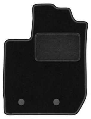 Image de Tapis conducteur en moquette pour Dacia Duster II 2WD 2018- (SUV) – 1 pièce, noir, sur mesure – Wielganizator LUX