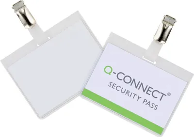 Immagine prodotto di Q-Connect® KF01562 Badge portanome - con clip, chiuso, 90 x 60 mm