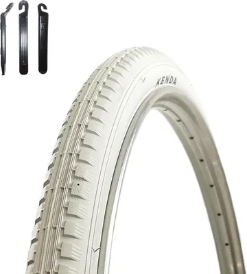Zdjęcie produktu dla 1 x opona rowerowa Kenda K-142 biała 40-635 (28 x 1 1/2) wraz z dźwigniami do opon maxxi4you