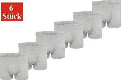 Produktbild von 6x Herren Boxershorts Unterwäsche Unterhosen Baumwolle; 6x, Grau XXL / 8