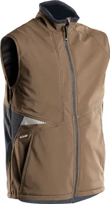 Immagine prodotto di DASSY® Fusion gilet in softshell LEHMBRAUN/ANTHRAZITGRAU taglia S lunghezza: STANDARD